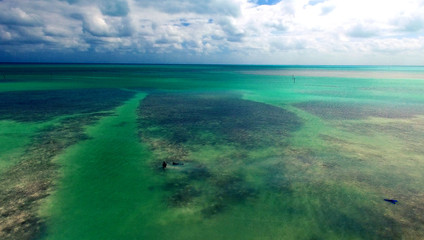 Aerial view of Florida coastline