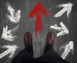 Businessman decided right direction