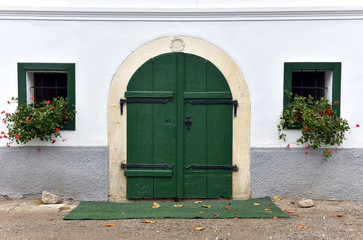 Entrance door to a basement, cellar