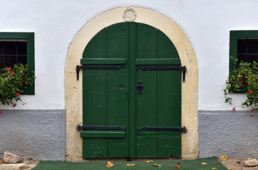 Entrance door to a basement, cellar © salajean