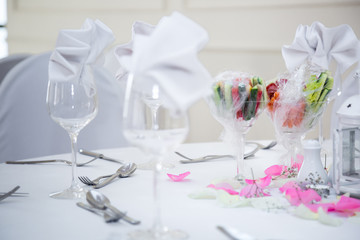 White table for special event