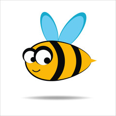 Cute little bee isolated 