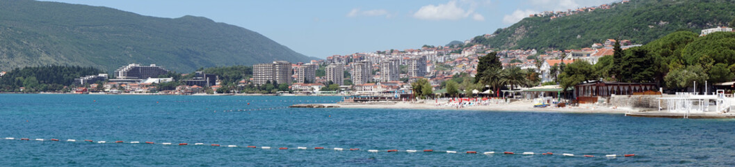 Fototapeta na wymiar Panoramic view of sea in Herceg Novi