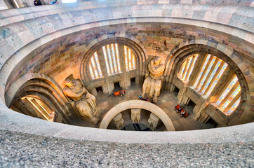 LEIPZIG, GERMANY - JULY 2016: Interior of Panometer. It is a vis