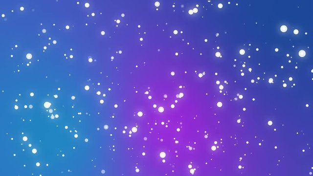 Fantasy purple blue gradient Christmas background with falling sparkly white snowflakes.