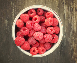 Fresh ripe raspberries