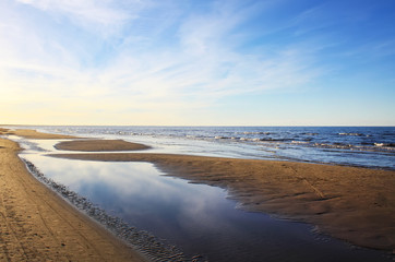 Sea water surface in Jurmala, Latvia