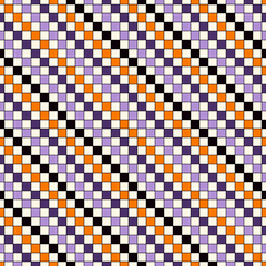 Seamless pattern in Halloween traditional colors. Abstract repeated bright diagonal lines background.