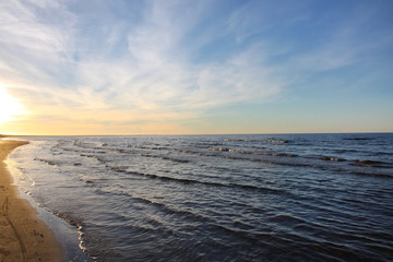 Sea water surface in Jurmala, Latvia