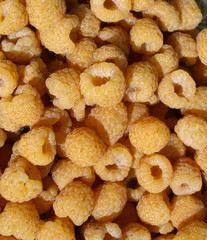 Fresh yellow raspberries