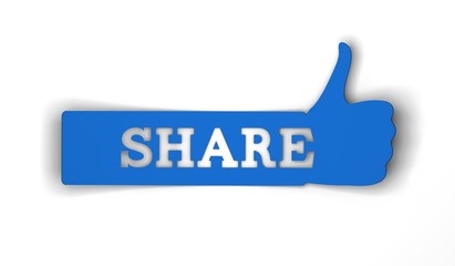 Share thumbs up social media banner