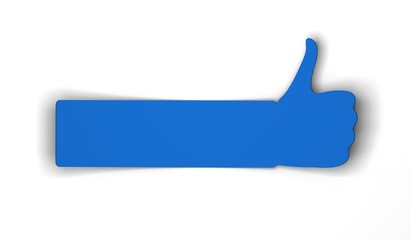 thumbs up blank social media banner