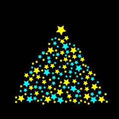 Vector illustration Christmas tree.