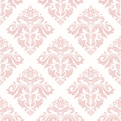 Fototapeta na wymiar Oriental classic pattern. Seamless abstract background with repeating elements. Pink pattern