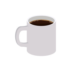 breakfast cup handle with coffee vector illustration