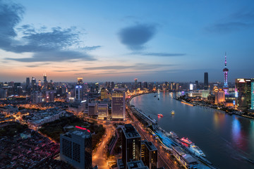 Fototapeta premium Nightscape of shanghai,china