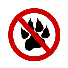 Vector silhouette of dog's paw.