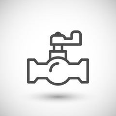 Ball valve line icon