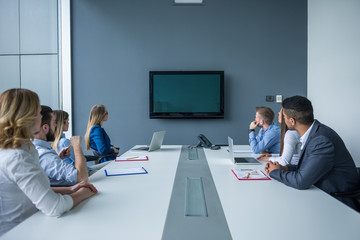 Colleagues working in a conference room