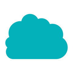 blue cloud in cumulus shape vector illustration