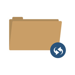 folder symbol to update files vector illustration