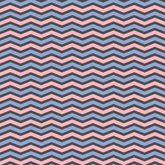 Vector Chevron seamless pattern.Blue and pink zigzag on black background