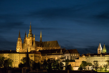 Fototapeta na wymiar Blick auf den Hradschin von der Karlsbrücke, Prag