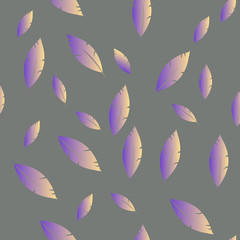 Feathers pattern for fashion design (hippie, boho style). repeat