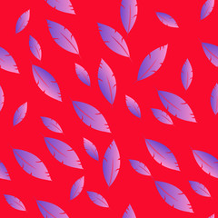 Feathers pattern for fashion design (hippie, boho style). repeat