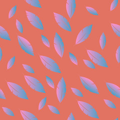 Feathers pattern for fashion design (hippie, boho style). repeat