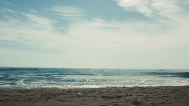 ea waves beat the shore slowmotion