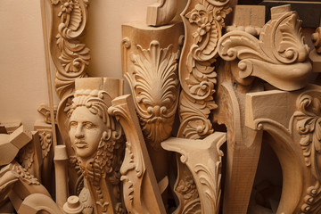 Carved wood