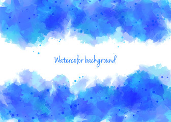 Abstract blue background like watercolor.