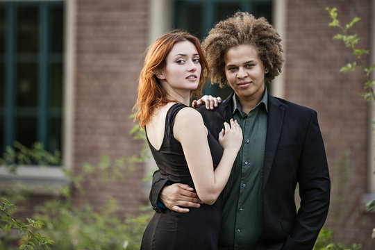 Portrait of lesbian couple in love