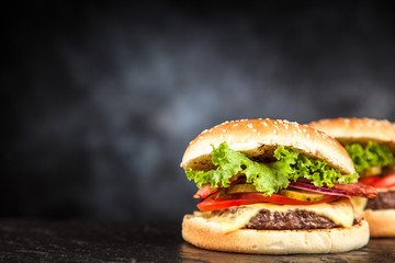 Delicious grilled burger