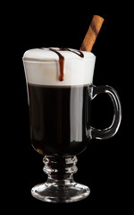 Glass of Irish coffee