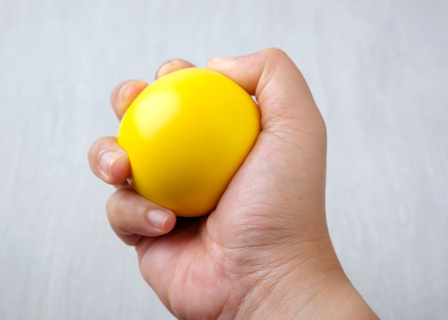 Hand with stressball