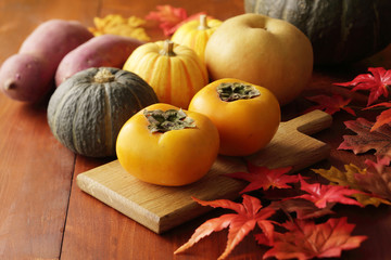 秋の食材　Japan autumn foods