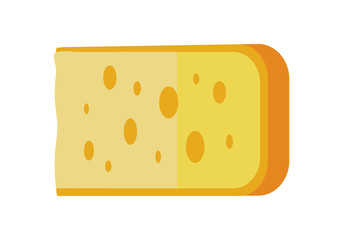 Piece of Cheese Isolated