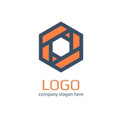 Vector of icon / Polyhedron as a sign. Business icon for the company ceramic tiles / Brick / Hotel. This concept logo, label or badge for furniture shops / salons. Other companies. Ilustration.