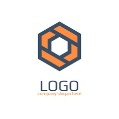 Vector of icon / Polyhedron as a sign. Business icon for the company ceramic tiles / Brick / Hotel. This concept logo, label or badge for furniture shops / salons. Other companies. Ilustration.