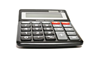 Calculator/Adding machine on a white background  - 123558884