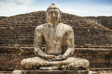 Ancient Buddha statue at Polonnaruwa