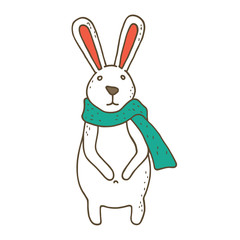Small cute cartoon bunny.