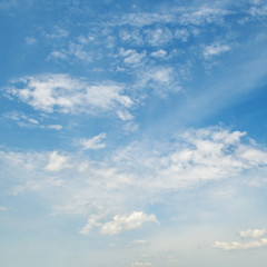 light cumulus clouds in the blue sky