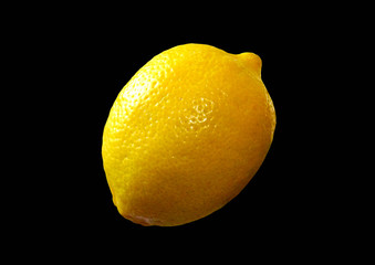 Citrus lemon isolated on a black background.