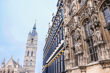 Fototapeta na wymiar Ghent is the capital and largest city of the East Flanders province and after Antwerp the largest municipality of Belgium.