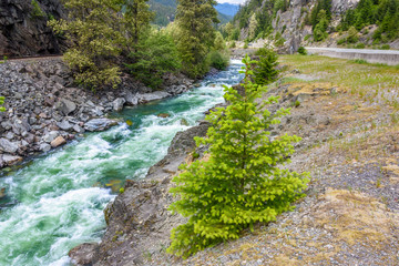 Majestic mountain river in Canada.