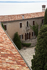 Inside the castle of Duino in Trieste. Italy