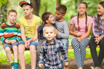 Group of children outdoors